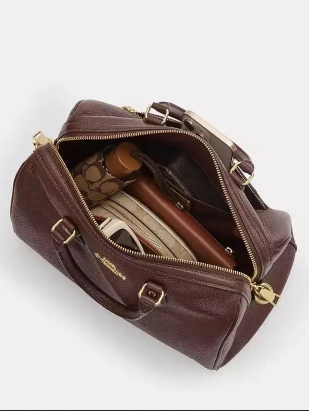 NWT Coach Rowan Large Satchel Bag in Maple CES11